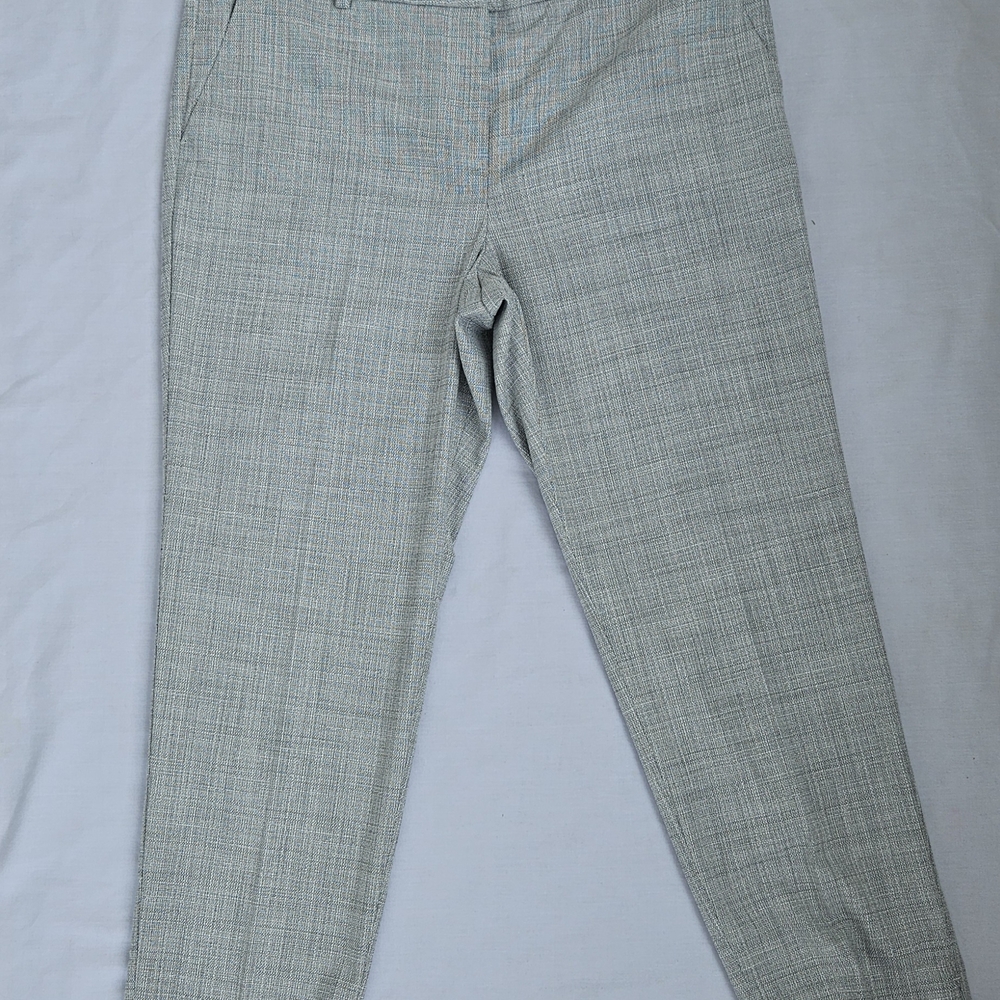 Talbots Hampshire Ankle Pants 14P NWT Gray Tweed Straight Leg Career Office Peti